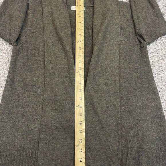 Tweeds Women Olive Green 100% Merino Wool Cardigan Sweater Roll‎ Collar size M - Picture 7 of 9